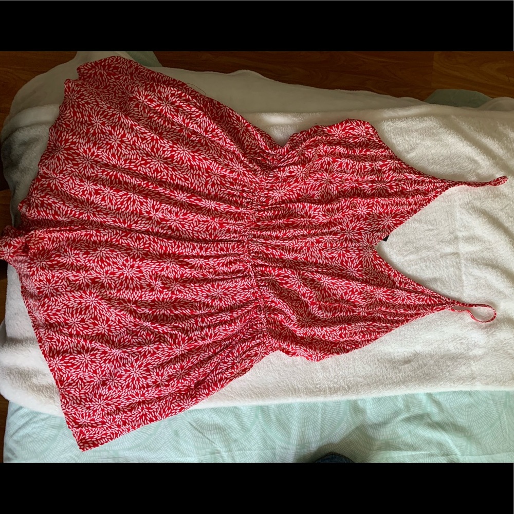 Red floral Romper